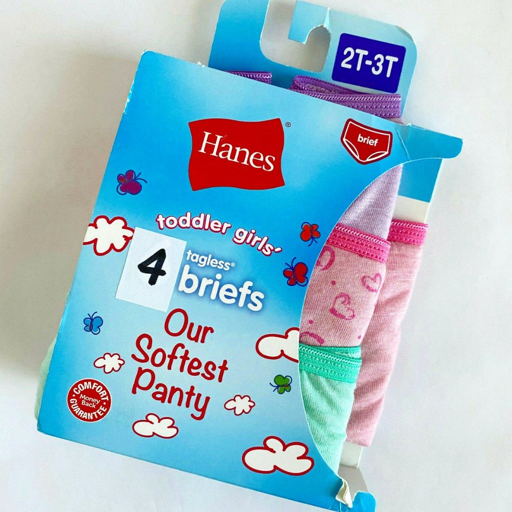 Hanes Toddler Girls' Softest Panty Size 2T-3T
